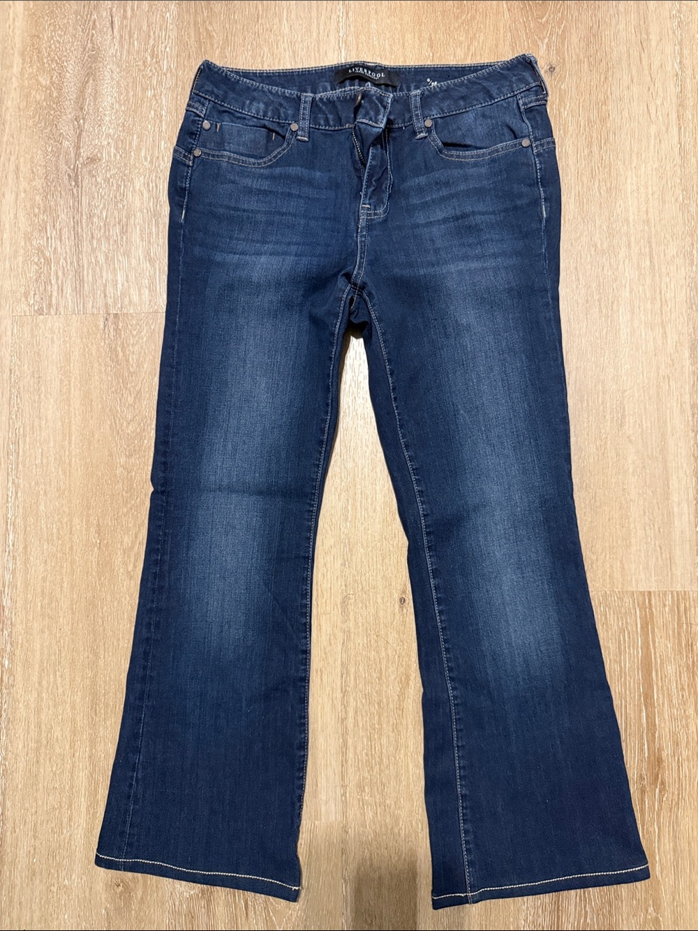 Liverpool Jeans Company Women's Dark Blue Flare Jeans